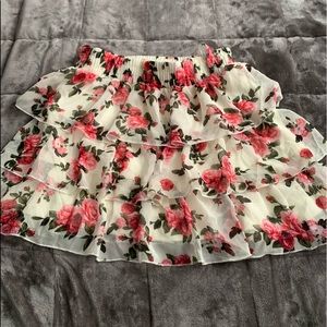 Floral Ruffle Skirt